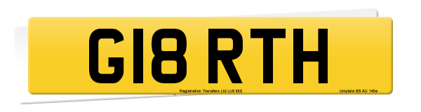 Registration number G18 RTH